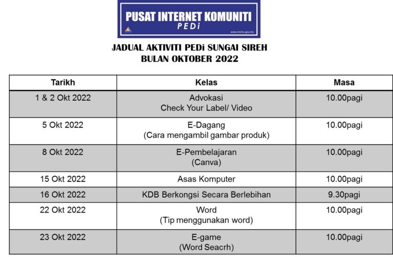 jadual okt22